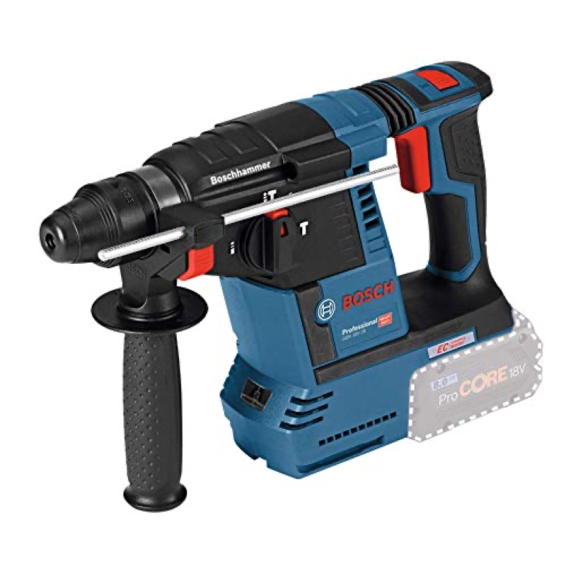 Perforateur Bosch Professional GBH 18V-26 avec poignée latérale